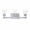 Best Pirce 🌟 Signature Hardware Hoxton 22-3/8 in. 100W 3-Light Medium E-26 Bath Light with Clear and Tapered Glass in Polished Chrome 😍 -Signature Hardware shop Query 210