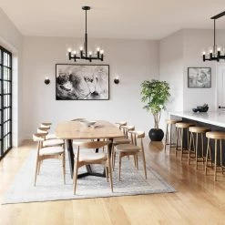 Cheapest 🥰 Signature Hardware Andreo 60W 6-Light Medium E-26 Pendant in Textured Black 🔔 -Signature Hardware shop Query 220