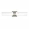 Best Sale 🤩 Signature Hardware Como 22 in. 60W 2-Light Medium E-26 Bath Light with Etched Glass in Brushed Nickel 🎁 -Signature Hardware shop Query 230