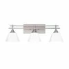 Budget 🔥 Signature Hardware McBryde 8-3/4 x 27-7/16 in. 100W 3-Light Medium E-26 Vanity Fixture in Brushed Nickel 😍 -Signature Hardware shop Query 24