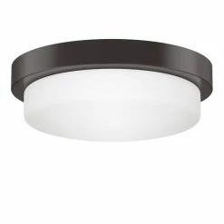Hot Sale ⭐ Signature Hardware Leavells 5-3/8 x 16 in. 75W 3-Light Medium E-26 Flush Mount Ceiling Fixture in Oil Rubbed Bronze 👍