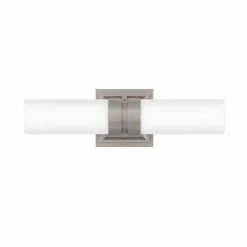 New 😀 Signature Hardware Como 16-5/8 in. Wide 2-Light Vanity Fixture in Brushed Nickel (60W) 🌟