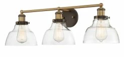 Buy ⌛ Signature Hardware Mooretown 8-3/4 in. 100W 3-Light Bath Light in Oil Rubbed Bronze with Antique Brass 🔥 -Signature Hardware shop Query 258