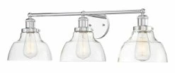 Hot Sale 👏 Signature Hardware Mooretown 8-3/4 in. 100W 3-Light Bath Light in Polished Chrome 🔥 -Signature Hardware shop Query 262