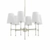 Brand new 🤩 Signature Hardware Beatty 23 in. Tall 6-Light Single Tier Chandlier in Polished Nickel with Tapered Shades (60W) 😉 -Signature Hardware shop Query 271