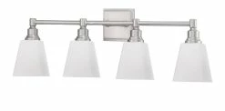 Brand new 😍 Signature Hardware Leadwell 60W 4-Light Medium E-26 Bath Light in Brushed Nickel 💯 -Signature Hardware shop Query 291