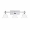 Flash Sale 🤩 Signature Hardware McBryde 27-7/16 in. 100W 3-Light Medium E-26 Bath Light with Frosted Glass in Polished Chrome 😀 -Signature Hardware shop Query 30