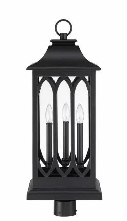 Hot Sale 🔥 Signature Hardware Stonehouse 60W 3-Light Lantern in Smooth Bronze 💯