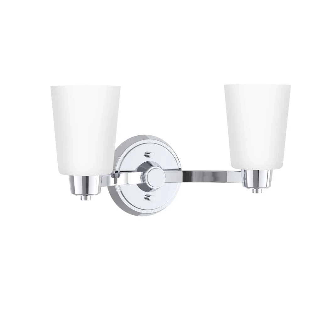 Budget ๐ Signature Hardware Windsor Gate 16-1/8 in. 100W 2-Light Medium E-26 Bath Light with Frosted Glass in Polished Chrome โค๏ธ 4 Budget ๐ Signature Hardware Windsor Gate 16-1/8 in. 100W 2-Light Medium E-26 Bath Light with Frosted Glass in Polished Chrome โค๏ธ - Image 2