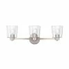 Best Pirce 🤩 Signature Hardware Windsor Gate 26-3/8 in. 100W 3-Light Medium E-26 Bath Light with Seeded Glass in Brushed Nickel 🥰 -Signature Hardware shop Query 335