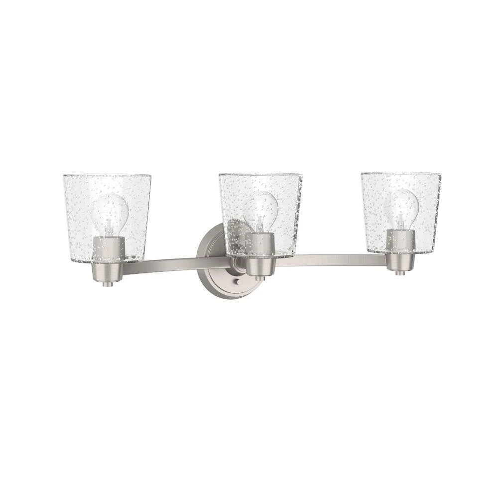 Best Pirce ๐คฉ Signature Hardware Windsor Gate 26-3/8 in. 100W 3-Light Medium E-26 Bath Light with Seeded Glass in Brushed Nickel ๐ฅฐ 4 Best Pirce ๐คฉ Signature Hardware Windsor Gate 26-3/8 in. 100W 3-Light Medium E-26 Bath Light with Seeded Glass in Brushed Nickel ๐ฅฐ - Image 2