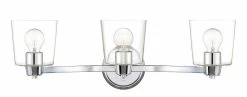 Best reviews of 🔥 Signature Hardware Windsor Gate 26-3/8 in. 100W 3-Light Medium E-26 Bath Light with Seeded Glass in Polished Chrome 🧨 -Signature Hardware shop Query 340