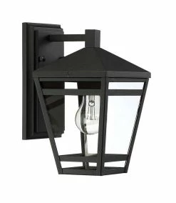 Promo 👍 Signature Hardware Edgehill 10-1/8 in. 100W 1-Light Outdoor Wall Sconce in Black ⭐ -Signature Hardware shop Query 349