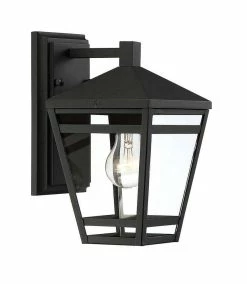 Promo 👍 Signature Hardware Edgehill 10-1/8 in. 100W 1-Light Outdoor Wall Sconce in Black ⭐ -Signature Hardware shop Query 350