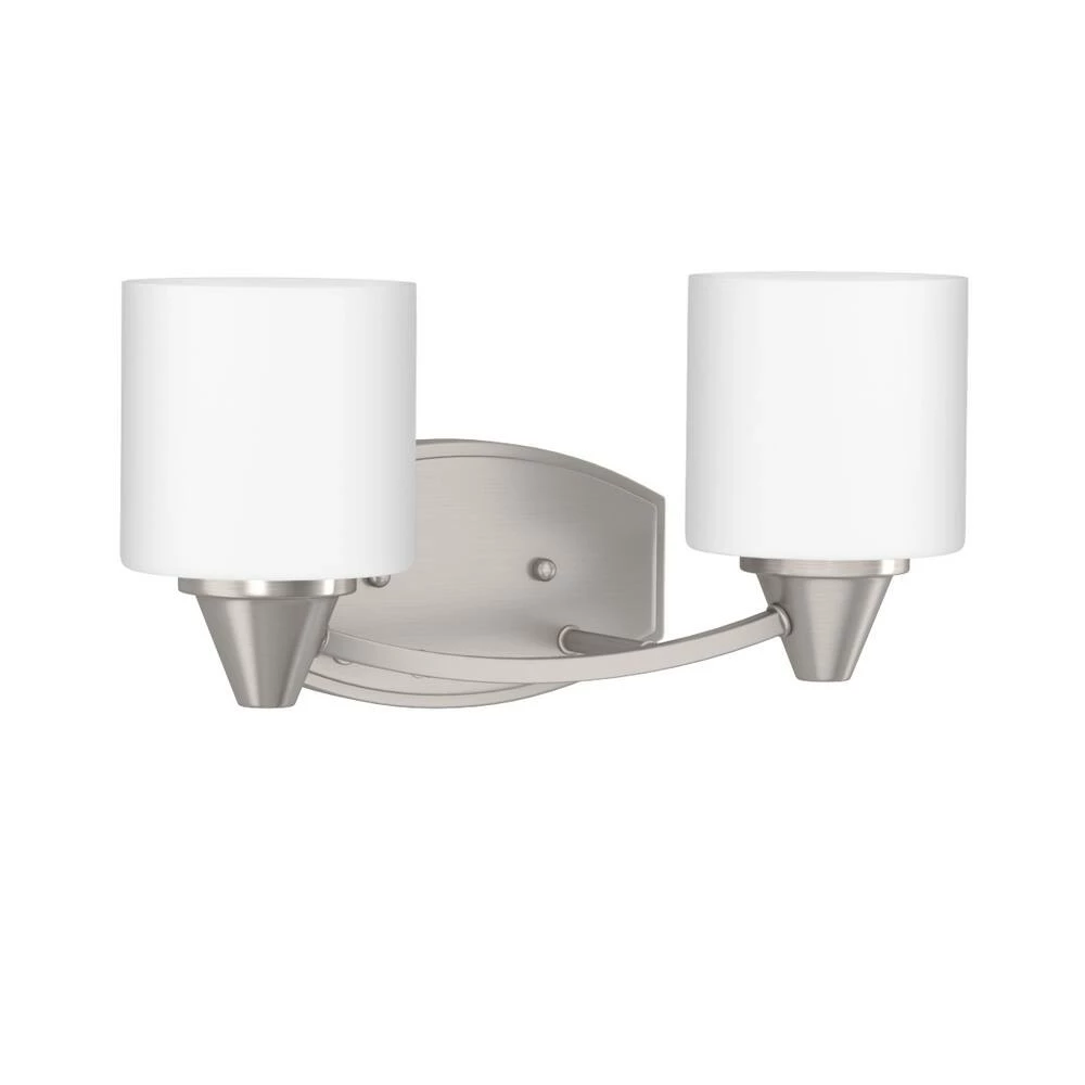 Deals ๐ Signature Hardware Eastover 7-3/8 x 15 in. 100W 2-Light Medium E-26 Vanity Fixture in Brushed Nickel ๐ 4 Deals ๐ Signature Hardware Eastover 7-3/8 x 15 in. 100W 2-Light Medium E-26 Vanity Fixture in Brushed Nickel ๐ - Image 2