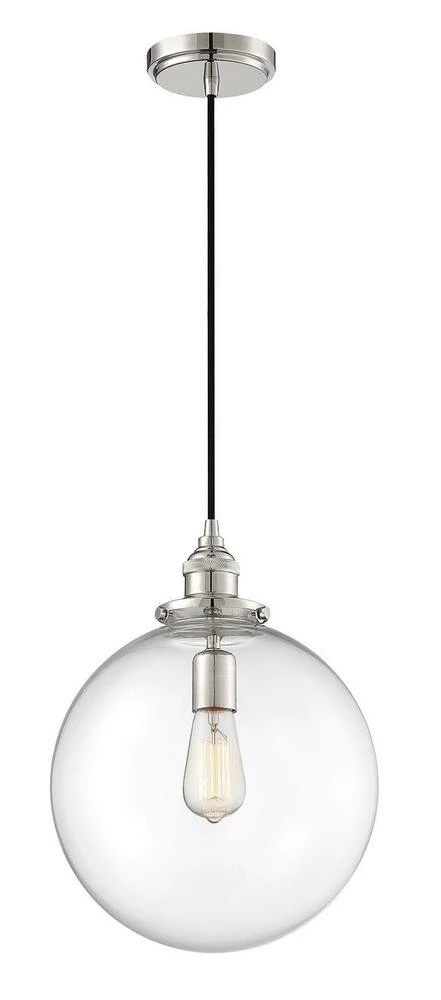 Discount ⭐ Signature Hardware Orchard 12 in. 60W 1-Light Medium Pendant in Polished Nickel ⭐ 4 Discount ⭐ Signature Hardware Orchard 12 in. 60W 1-Light Medium Pendant in Polished Nickel ⭐ - Image 2