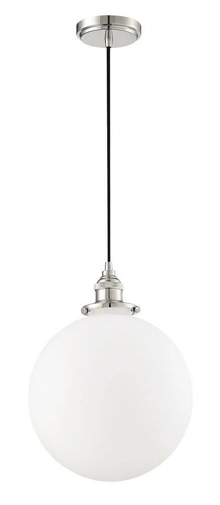 Discount ⭐ Signature Hardware Orchard 12 in. 60W 1-Light Medium Pendant in Polished Nickel ⭐ 5 Discount ⭐ Signature Hardware Orchard 12 in. 60W 1-Light Medium Pendant in Polished Nickel ⭐ - Image 3