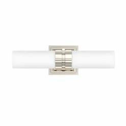 Best Sale 👍 Signature Hardware Como 5 x 16-5/8 in. 60W 2-Light Medium E-26 Vanity Fixture in Polished Nickel 👍