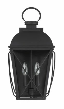 Top 10 😉 Signature Hardware Fair Avenue 60W 2-Light Candelabra E-12 Outdoor Wall Sconce in Black ❤️