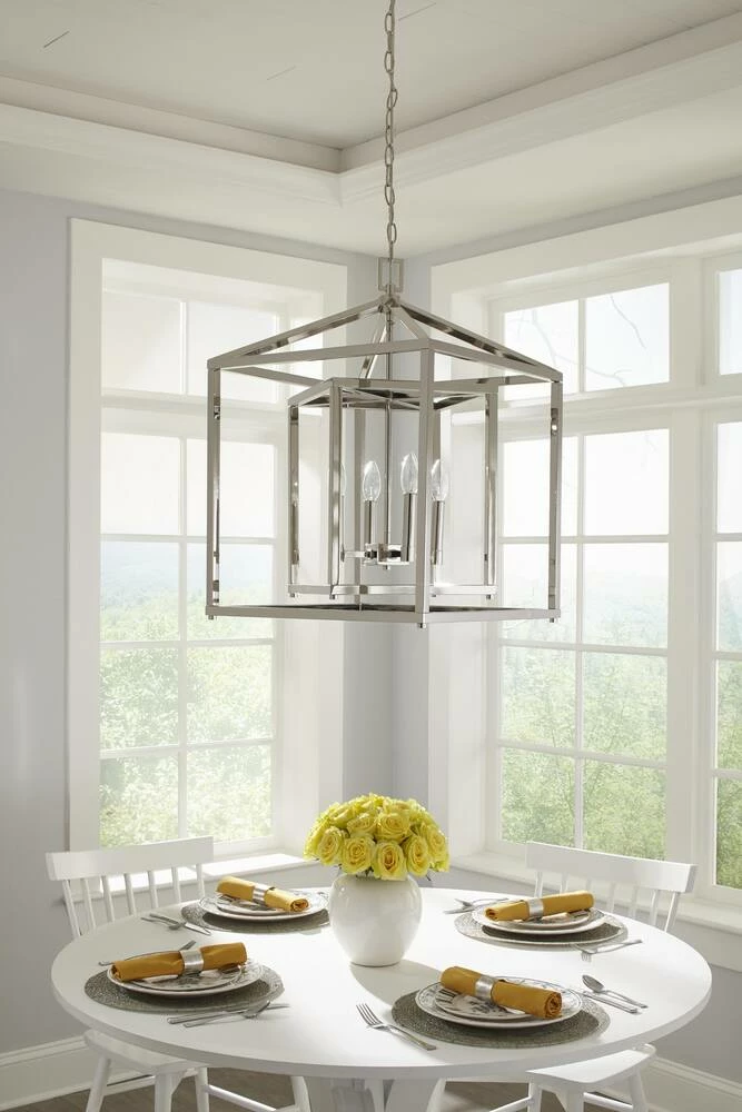 Best deal ๐ Signature Hardware Plaza 60W 4-Light Candelabra E-12 Pendant in Polished Nickel ๐ 4 Best deal ๐ Signature Hardware Plaza 60W 4-Light Candelabra E-12 Pendant in Polished Nickel ๐ - Image 2