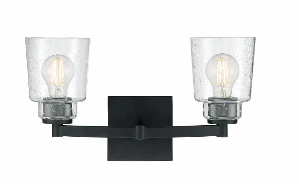 Discount 💯 Signature Hardware Laurelgrove 60W 2-Light Medium E-26 Bath Light in Matte Black 🔔 4 Discount 💯 Signature Hardware Laurelgrove 60W 2-Light Medium E-26 Bath Light in Matte Black 🔔 - Image 2
