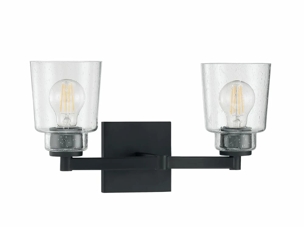 Discount 💯 Signature Hardware Laurelgrove 60W 2-Light Medium E-26 Bath Light in Matte Black 🔔 5 Discount 💯 Signature Hardware Laurelgrove 60W 2-Light Medium E-26 Bath Light in Matte Black 🔔 - Image 3