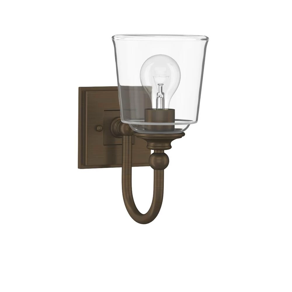 Promo ๐ Signature Hardware Antonia 5-1/2 in. 100W 1-Light Medium E-26 Bath Light with Clear Glass in Plated Oxidized Bronze ๐ฅฐ 4 Promo ๐ Signature Hardware Antonia 5-1/2 in. 100W 1-Light Medium E-26 Bath Light with Clear Glass in Plated Oxidized Bronze ๐ฅฐ - Image 2