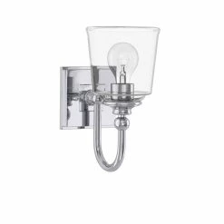Flash Sale ⌛ Signature Hardware Antonia 5-1/2 in. 100W 1-Light Medium E-26 Bath Light with Clear Glass in Polished Chrome 🧨 -Signature Hardware shop Query 474