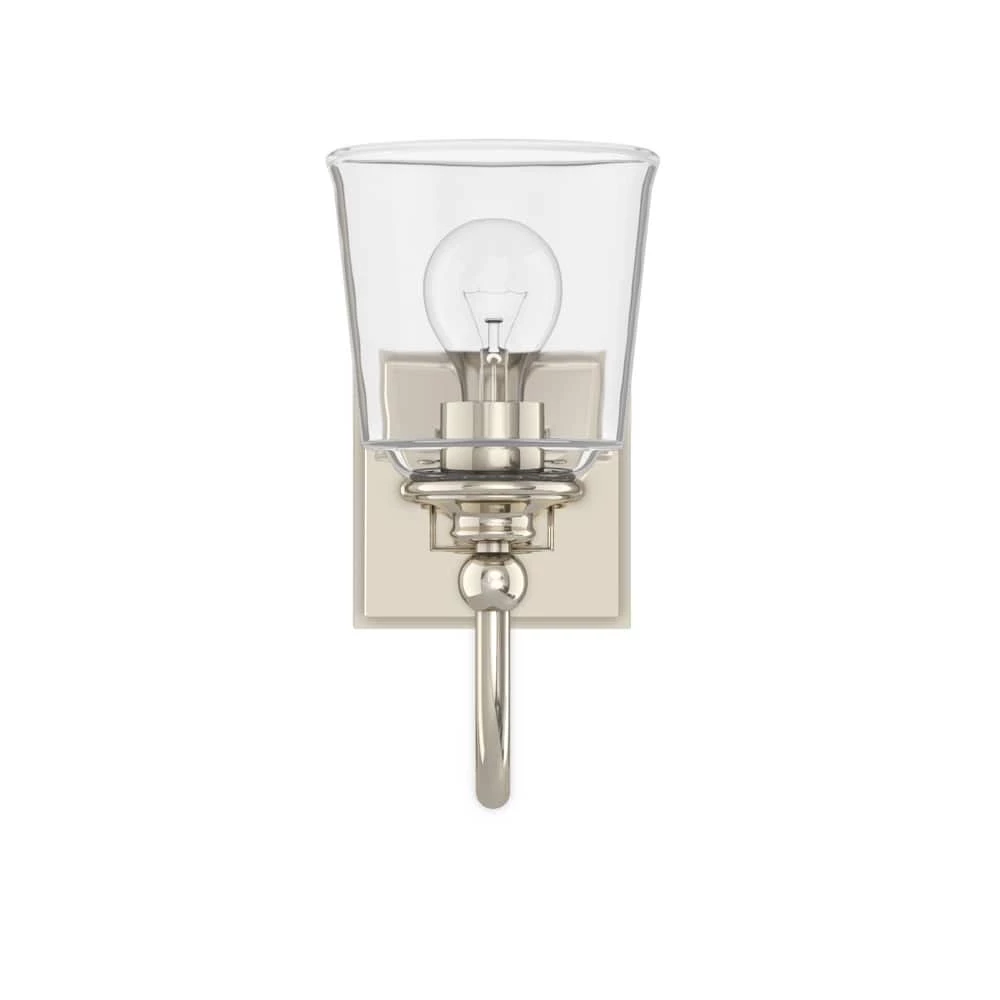 Flash Sale ๐ Signature Hardware Antonia 5-1/2 in. 100W 1-Light Medium E-26 Bath Light with Clear Glass in Polished Nickel โญ 3 Flash Sale ๐ Signature Hardware Antonia 5-1/2 in. 100W 1-Light Medium E-26 Bath Light with Clear Glass in Polished Nickel โญ