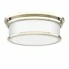 Promo ✨ Signature Hardware 🌞 Summerlake 5-3/8 x 15-1/2 in. 75W 3-Light Medium E-26 Flush Mount Ceiling Fixture in Polished Nickel 🤩 -Signature Hardware shop Query 488