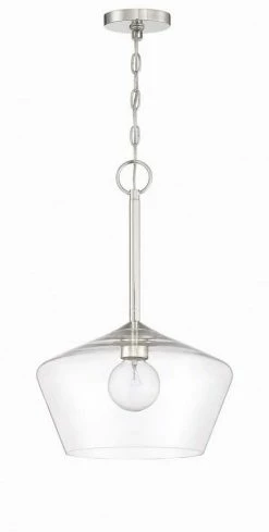 Top 10 👍 Signature Hardware Greenwich 14 in. 60W 1-Light Medium Pendant in Polished Nickel ✨
