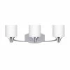 Coupon 🔥 Signature Hardware Eastover 23 in. Wide 3-Light Vanity Fixture in Polished Chrome with Frosted Glass Shades (100W) 🌟 -Signature Hardware shop Query 50