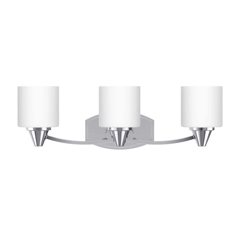 Coupon ๐ฅ Signature Hardware Eastover 23 in. Wide 3-Light Vanity Fixture in Polished Chrome with Frosted Glass Shades (100W) ๐ 3 Coupon ๐ฅ Signature Hardware Eastover 23 in. Wide 3-Light Vanity Fixture in Polished Chrome with Frosted Glass Shades (100W) ๐