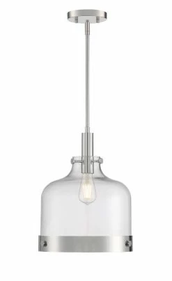 Coupon 🎁 Signature Hardware Crozet 60W 1-Light Medium E-26 Pendant in Polished Nickel 💯 -Signature Hardware shop Query 504