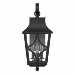 Best Pirce ❤️ Signature Hardware Altimeter 60W 20-3/4 in. 3-Light Candelabra E-12 Wall Sconce in Black ✔️