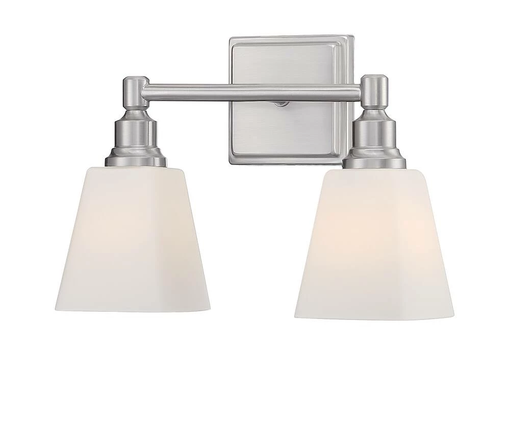 Best deal 🔔 Signature Hardware Leadwell 60W 2-Light Medium E-26 Bath Light in Brushed Nickel ✔️ 6 Best deal 🔔 Signature Hardware Leadwell 60W 2-Light Medium E-26 Bath Light in Brushed Nickel ✔️ - Image 4