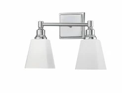 Brand new 🥰 Signature Hardware Leadwell 60W 2-Light Medium E-26 Bath Light in Polished Chrome 🎁 -Signature Hardware shop Query 520