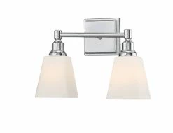 Brand new 🥰 Signature Hardware Leadwell 60W 2-Light Medium E-26 Bath Light in Polished Chrome 🎁 -Signature Hardware shop Query 521