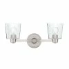 New 😉 Signature Hardware Windsor Gate 20 in. 100W 2-Light Medium E-26 Bath Light with Seeded Glass in Brushed Nickel 🔥 -Signature Hardware shop Query 522