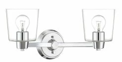 Cheapest 🌟 Signature Hardware Windsor Gate 20 in. 100W 2-Light Medium E-26 Bath Light with Seeded Glass in Polished Chrome 😉