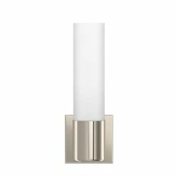 Hot Sale ✔️ Signature Hardware Leaman 13 x 4-1/2 in. 60W 1-Light Medium E-26 Vanity Fixture in Polished Nickel ⭐