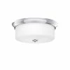 Best Sale 🛒 Signature Hardware Gardenville 5-3/4 x 14-5/8 in. 75W 3-Light Medium E-26 Flush Mount Ceiling Fixture in Polished Chrome ⌛ -Signature Hardware shop Query 546