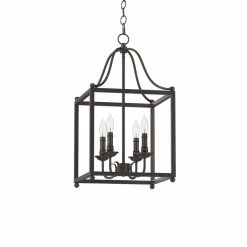 Budget 😍 Signature Hardware Jackson 60W 4-Light Candelabra E-12 Pendant in Warm Bronze 🔥