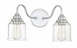 Hot Sale 🔥 Signature Hardware Centerville 9-1/8 in. 100W 2-Light Bath Light in Polished Chrome 😉
