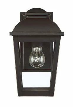 Buy 🌟 Signature Hardware Goodwin 11-1/2 in. 100W 1-Light Outdoor Wall Sconce in Oil Rubbed Bronze 🌟