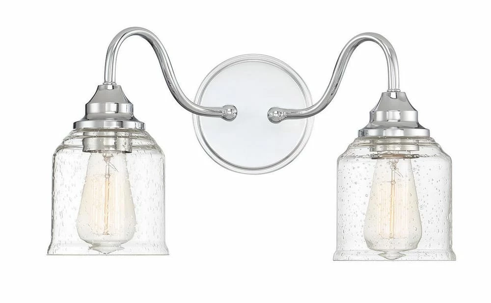 Hot Sale ๐ฅ Signature Hardware Centerville 9-1/8 in. 100W 2-Light Bath Light in Polished Chrome ๐ 4 Hot Sale ๐ฅ Signature Hardware Centerville 9-1/8 in. 100W 2-Light Bath Light in Polished Chrome ๐ - Image 2