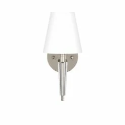 Cheap 🛒 Signature Hardware Manteo 13 x 5-5/8 in. 60W 1-Light Candelabra E-12 Vanity Fixture in Polished Nickel 🎉