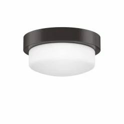 Discount 😉 Signature Hardware Leavells 5-3/8 x 11 in. 100W 1-Light Medium E-26 Flush Mount Ceiling Fixture in Oil Rubbed Bronze 🎁