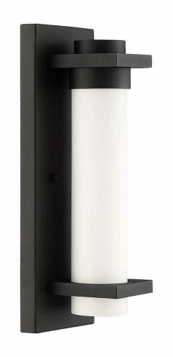 Flash Sale 🎁 Signature Hardware Riggins 14-7/8 in. 11W 1-Light Outdoor Wall Sconce in Black 👏 -Signature Hardware shop Query 580