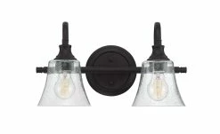 Discount ❤️ Signature Hardware Milldale 60W 2-Light Medium E-26 Bath Light in Oil Rubbed Bronze 🔥